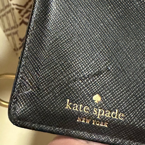 Kate Spade Stacy Cameron Street Jardin Slim Bifold Black Multi Floral Wallet EUC - Picture 13 of 13